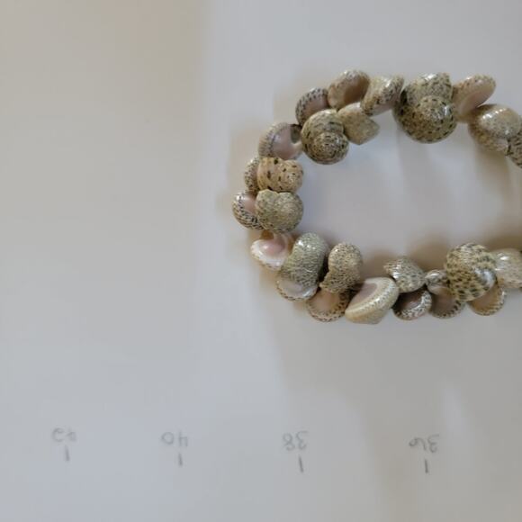 Natural Shell Bead Necklace in Beige and Cream Boho Coastal Style Beach Jewelry - Picture 10 of 10